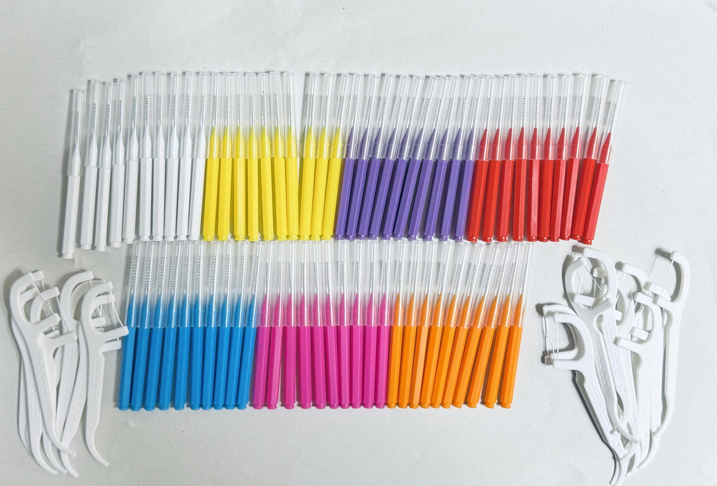 120 Pieces Interdental Brush, Toothpicks Tooth Flossing Head Oral Dental Hygiene Brush,Teeth Cleaner Dental Floss Stick Tooth Cleaning Tool