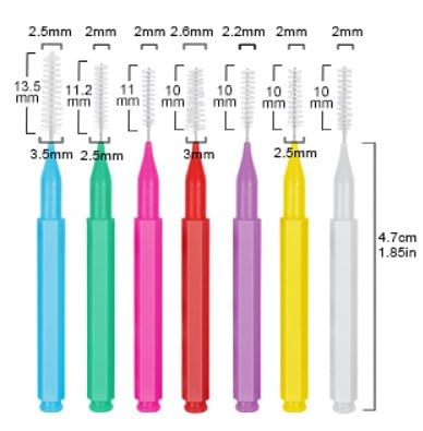 120 Pieces Interdental Brush, Toothpicks Tooth Flossing Head Oral Dental Hygiene Brush,Teeth Cleaner Dental Floss Stick Tooth Cleaning Tool