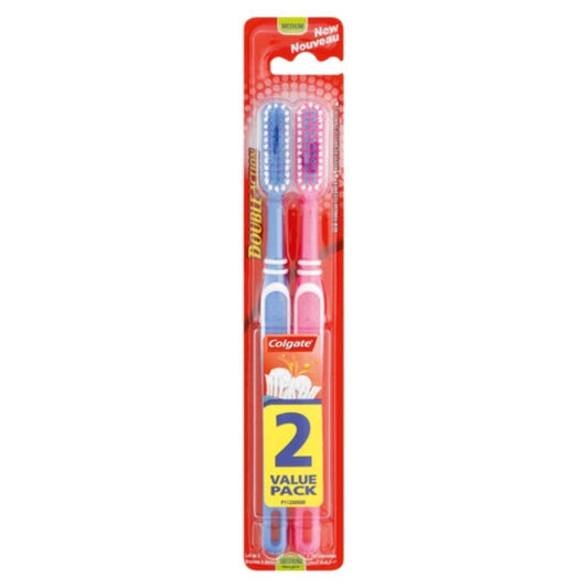 Colgate Double Action Medium Toothbrush 2pack